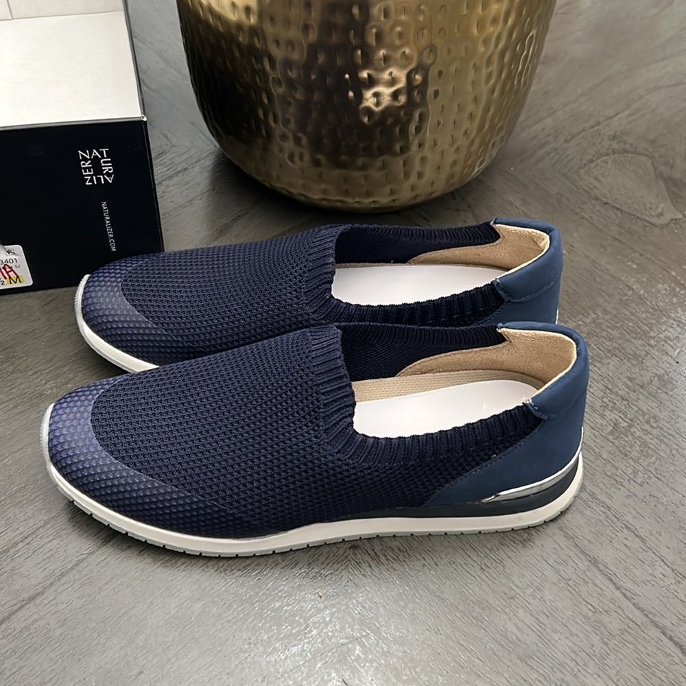 Naturalizer Lafayette French Navy Knit Slip-On Sneakers - Picture 6 of 10